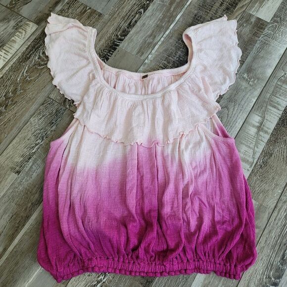 Free People Ombre Cora Lee Off-the-shoulder Top Size Small - Picture 2 of 5
